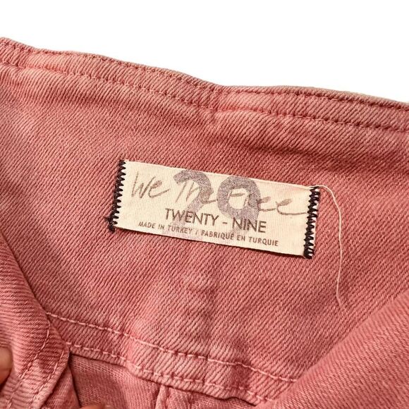 We The Free Pink Denim Zip-Up Mini Skirt Size 29/8 - Picture 3 of 9